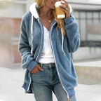 Dames Oversized Hoodie met Sherpa Voering en Ritssluiting 3