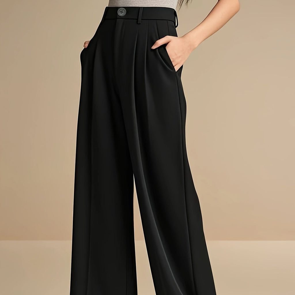 Dames Palazzo Pantalon Hoge Taille met Wijde Pijpen Auralie