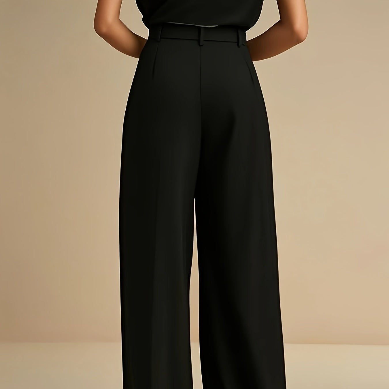 Dames Palazzo Pantalon Hoge Taille met Wijde Pijpen Auralie