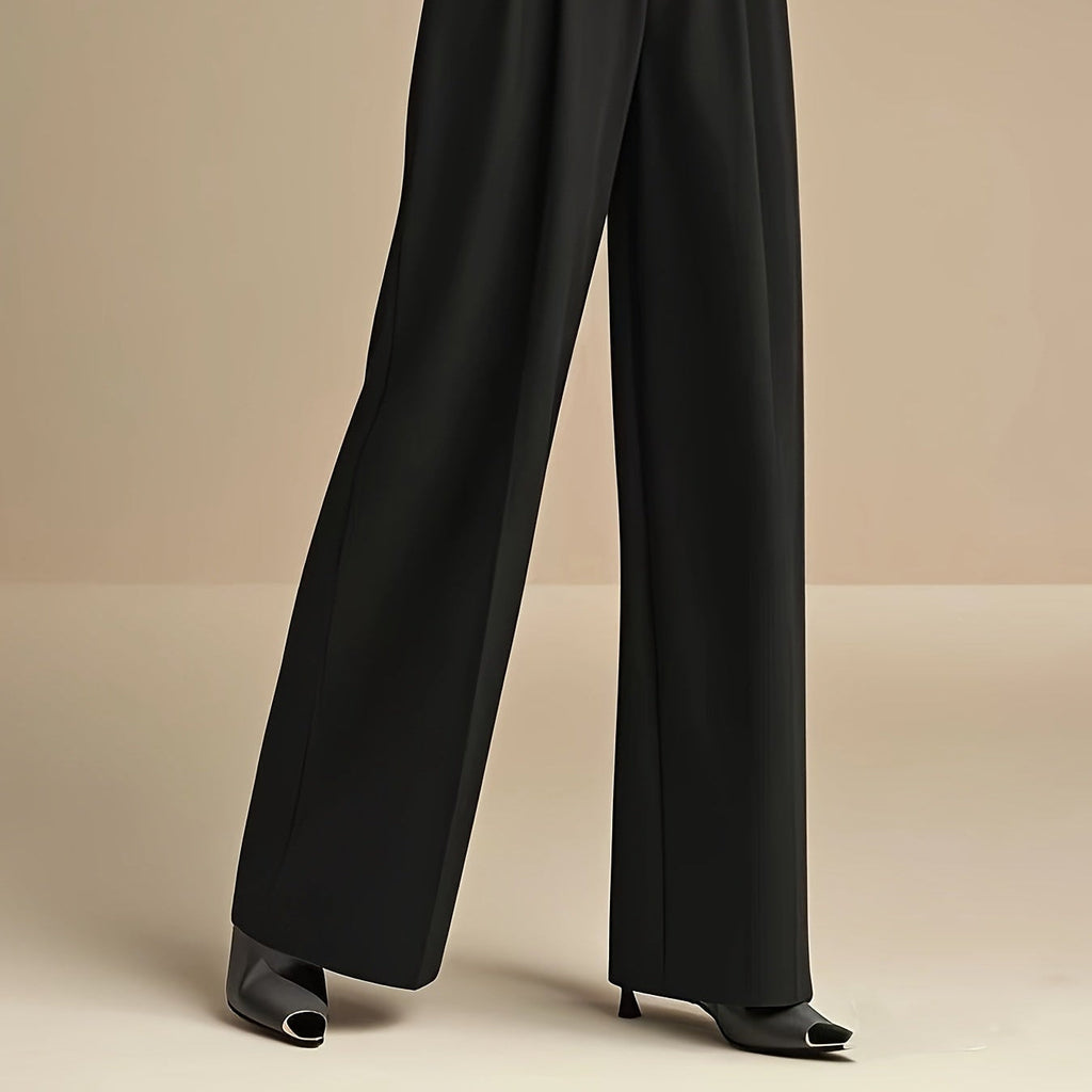 Dames Palazzo Pantalon Hoge Taille met Wijde Pijpen Auralie