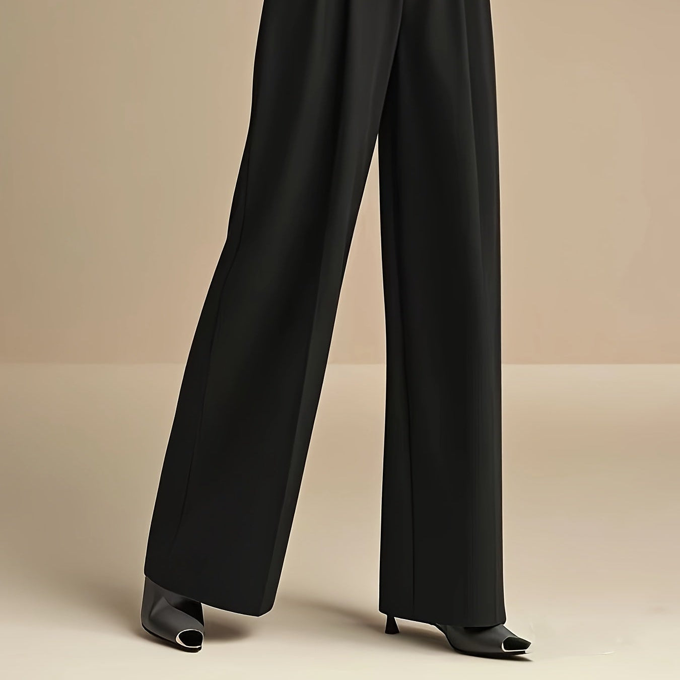 Dames Palazzo Pantalon Hoge Taille met Wijde Pijpen Auralie