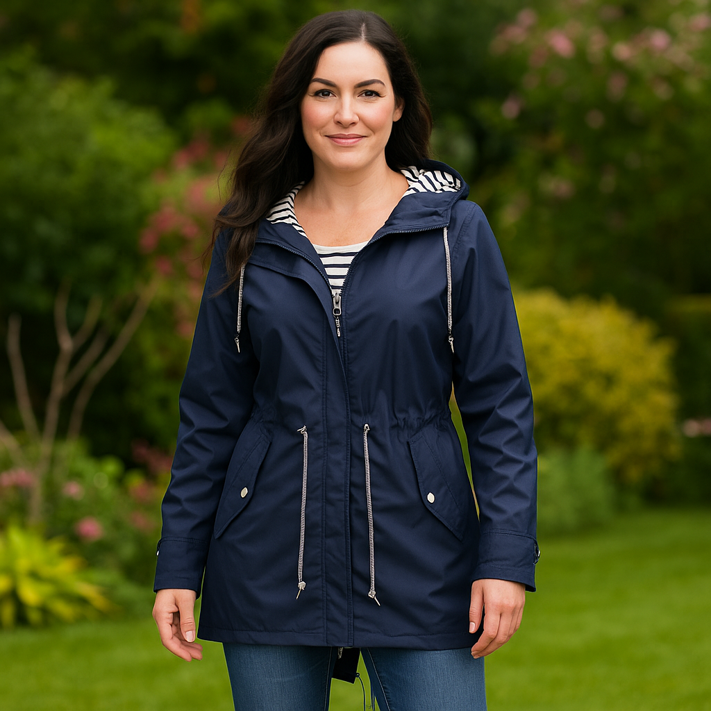 Dames Regenjas met Functionele Capuchon en Waterdicht Materiaal 2
