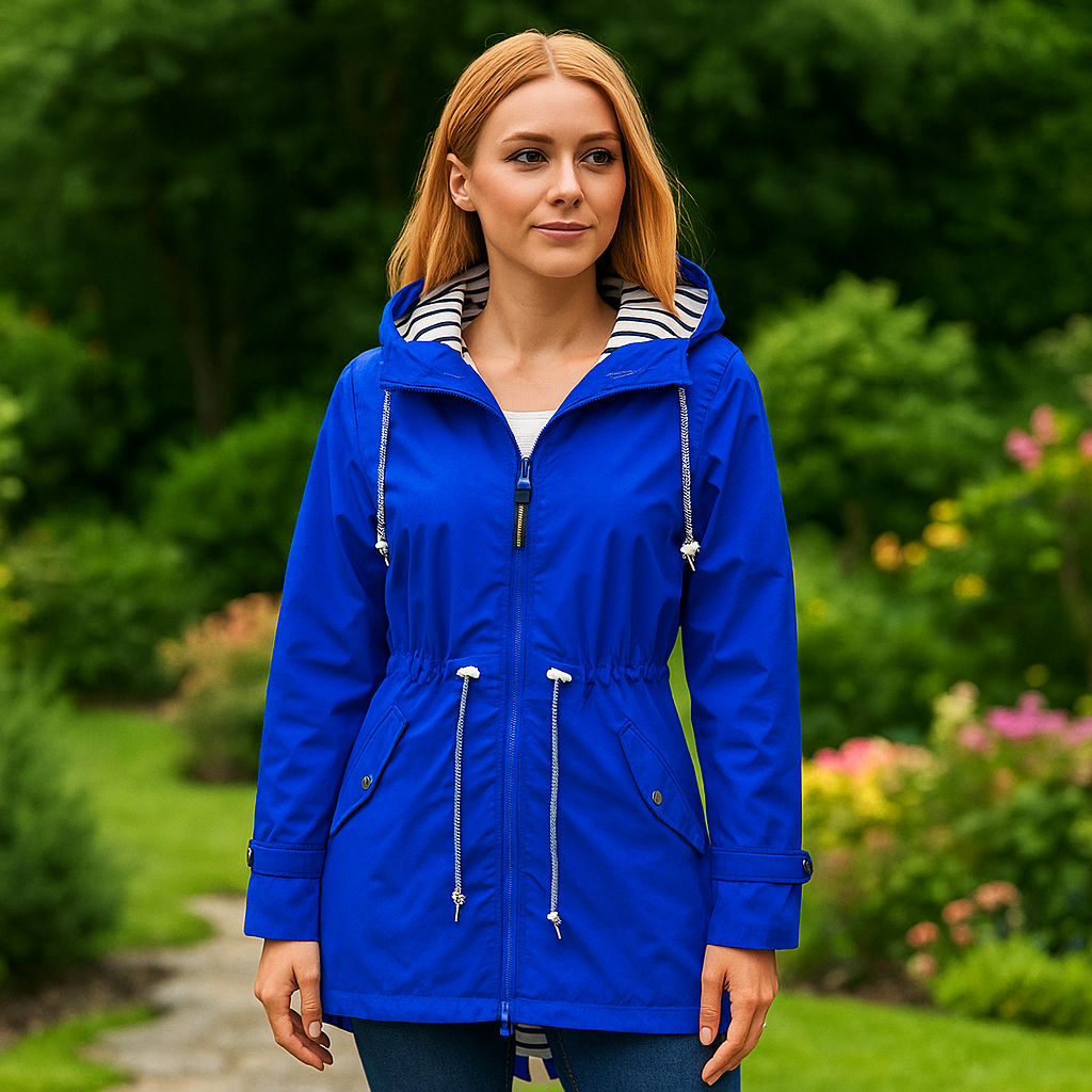 Dames Regenjas met Functionele Capuchon en Waterdicht Materiaal 3