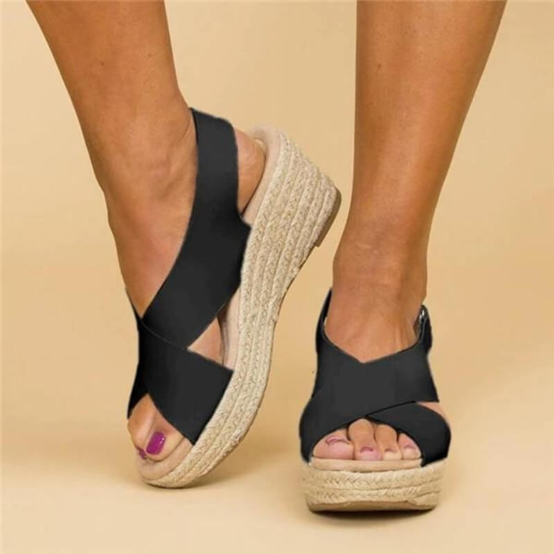 Dames Sandalen met Orthopedische Espadrille en Schokabsorberende Zool Auralie