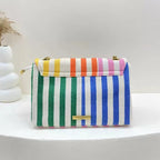 Dames Schoudertas met Regenboogdesign en Gouden Ketting 2
