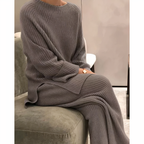 Dames Set van Gebreide Trui en Broek met Comfortabele Pasvorm 0