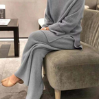 Dames Set van Gebreide Trui en Broek met Comfortabele Pasvorm 3