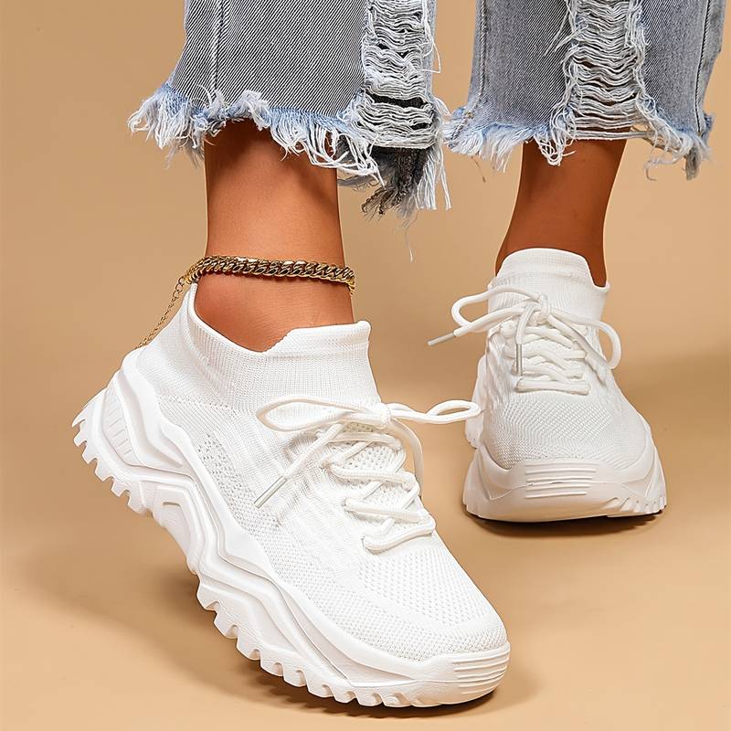 Dames Sneakers met Geheugenschuim en Voetboogondersteuning voor Actieve Levensstijl Auralie