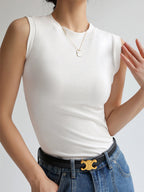 Dames Tanktop met Ronde Hals Auralie