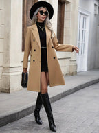 Dames Trenchcoat met Dubbelrijige Sluiting en Lange Pasvorm 5