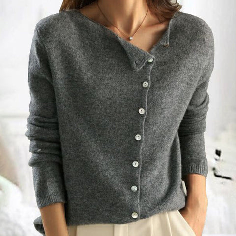 Dames Trui met Elegante Knopen en Comfortabele Pasvorm 0