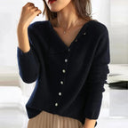 Dames Trui met Elegante Knopen en Comfortabele Pasvorm 4