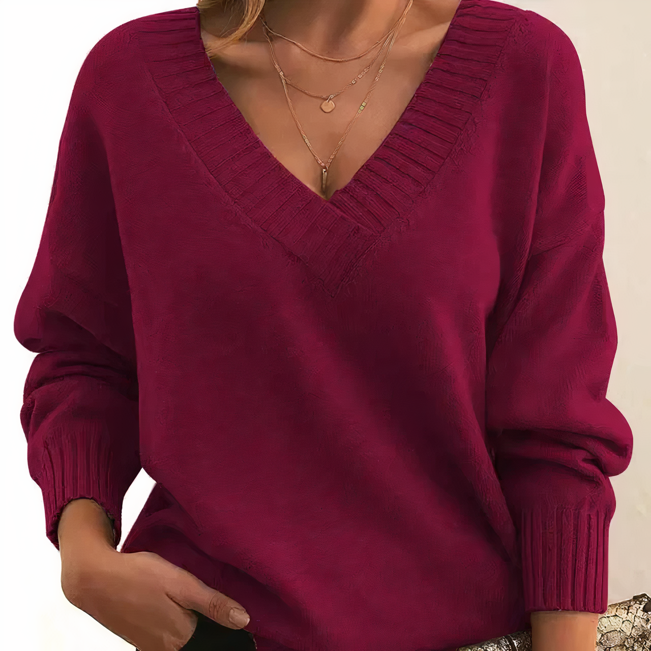Dames Trui van Cashmere met V-hals en Luxe Zachtheid 6