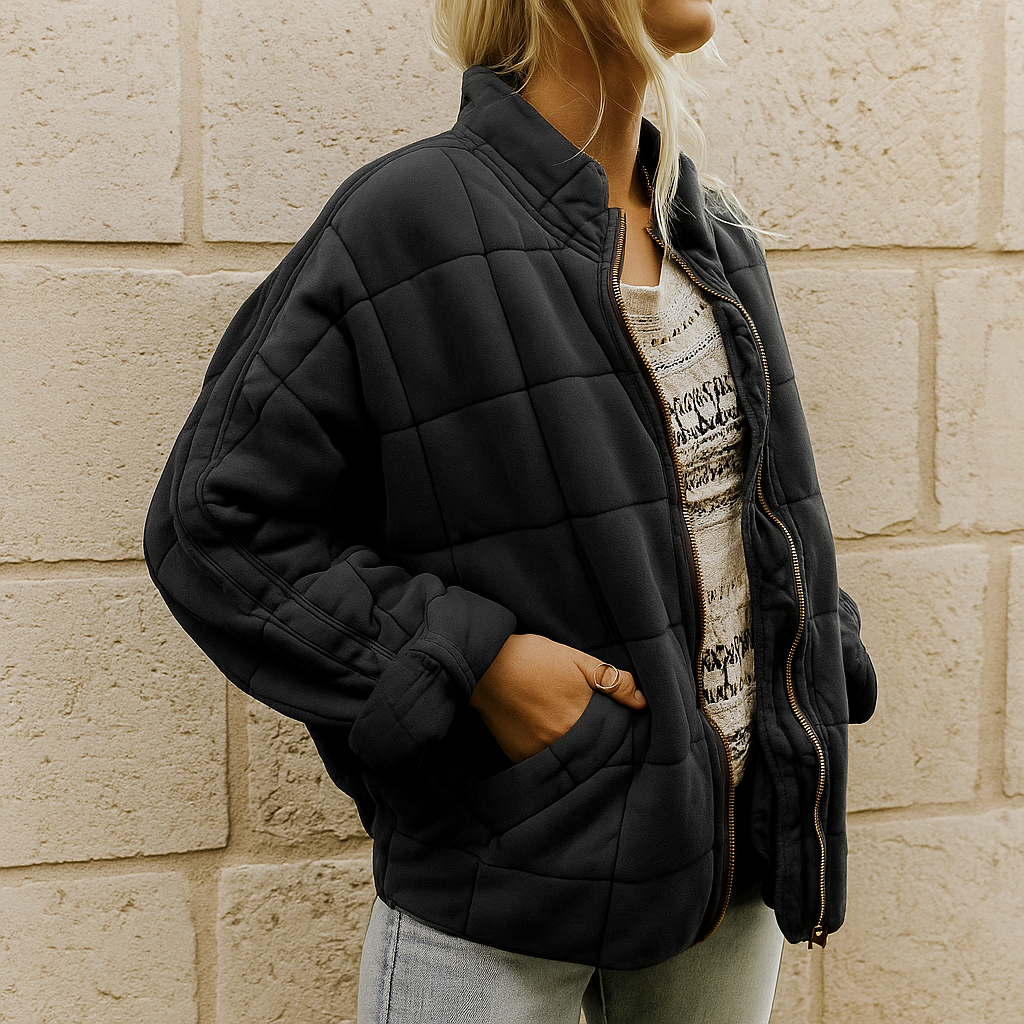 Dames Winterjas met Lange Lape en Elegant Ontwerp 1