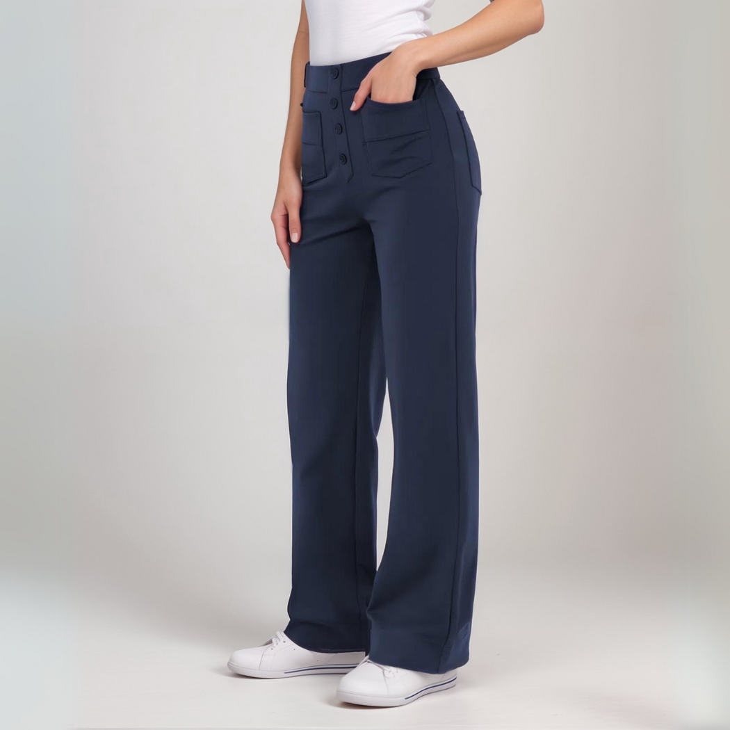 Damesbroek Hoge Taille van Elastisch Materiaal met Comfortabele Pasvorm 5