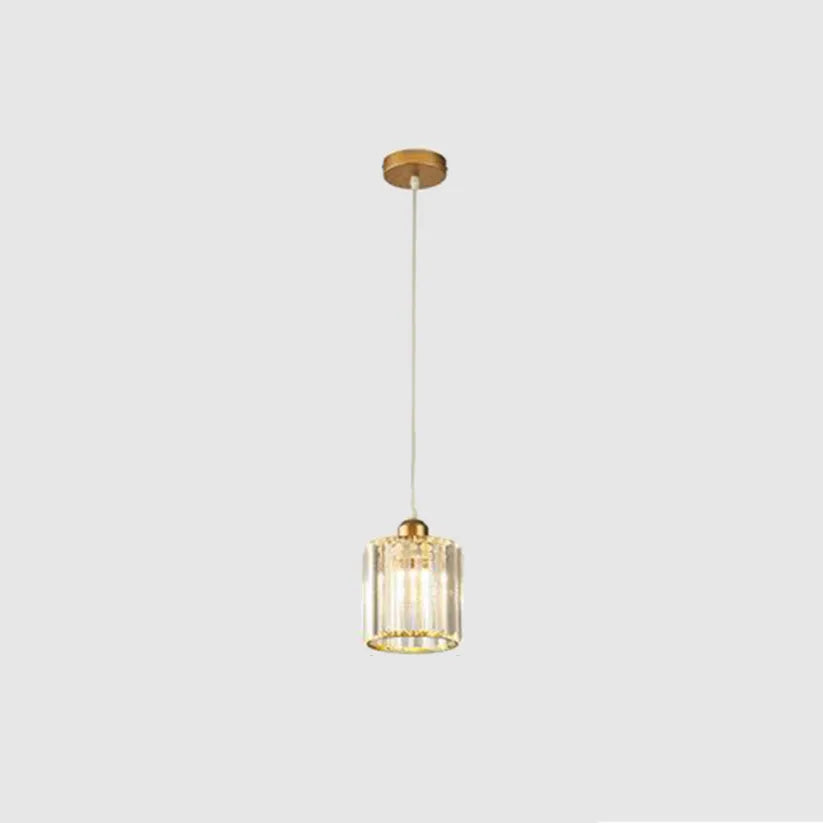 Elegante Hanglamp van Glas en Metaal voor Woonkamer, Eettafel of Slaapkamer - Verstelbare Lengte 0