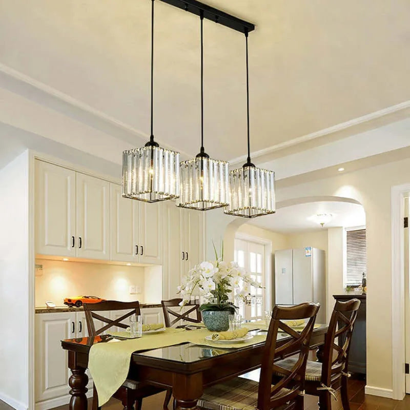 Elegante Hanglamp van Glas en Metaal voor Woonkamer, Eettafel of Slaapkamer - Verstelbare Lengte 9