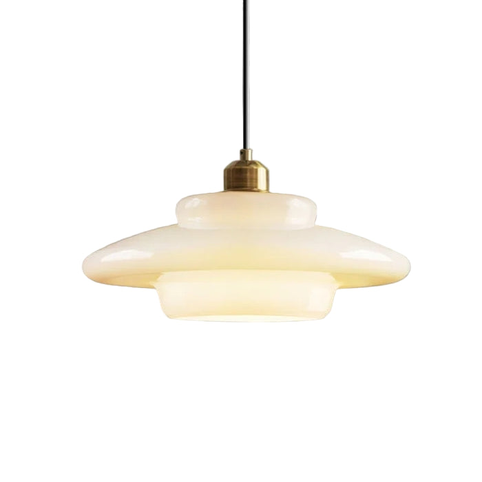Elegante Hanglamp voor Woonkamer, Eetkamer en Slaapkamer - Melkwit Glas, Midden Eeuwse Stijl 9