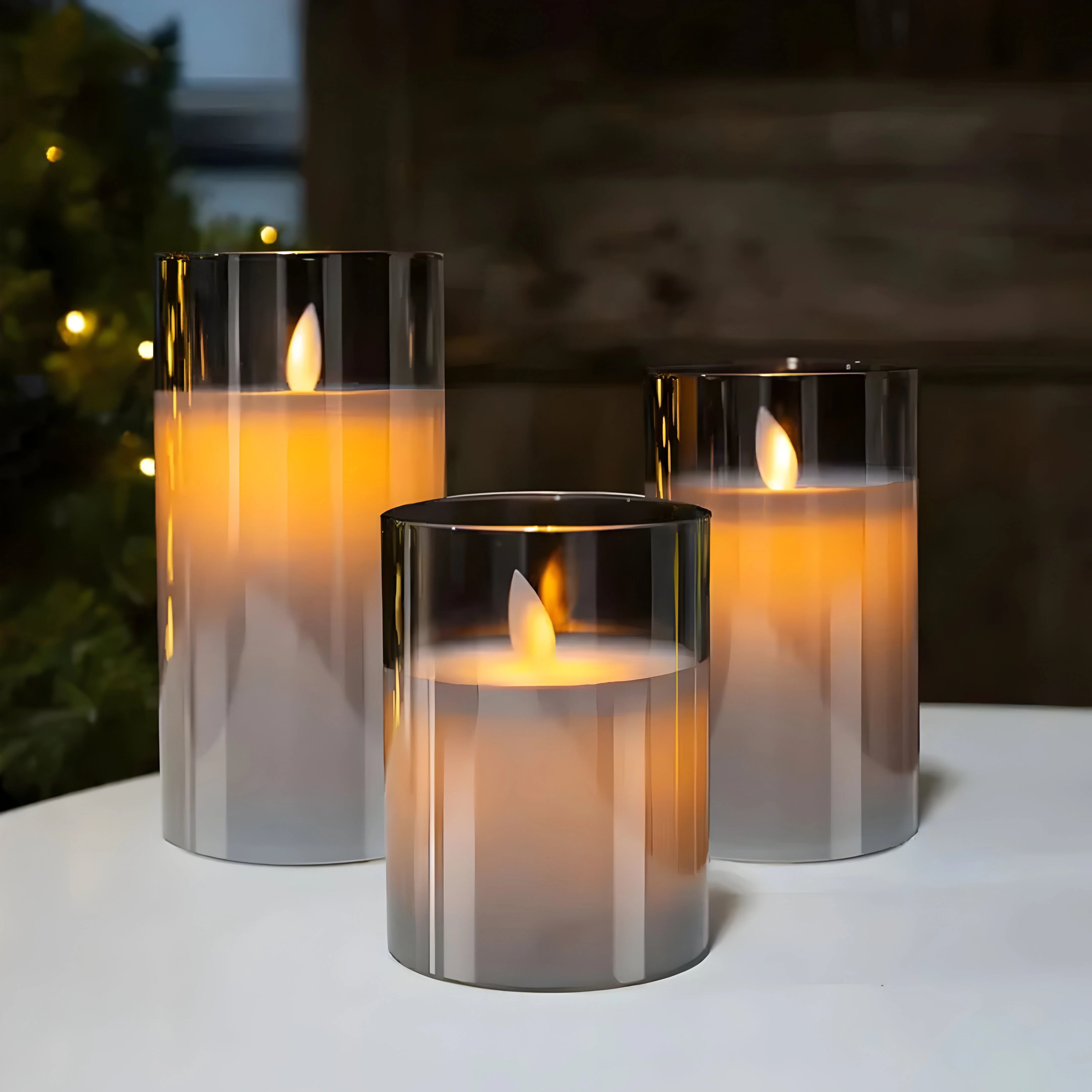 Flikkerende LED Waskaarslamp voor een Warme Sfeer – Vlamloze Verlichting 0