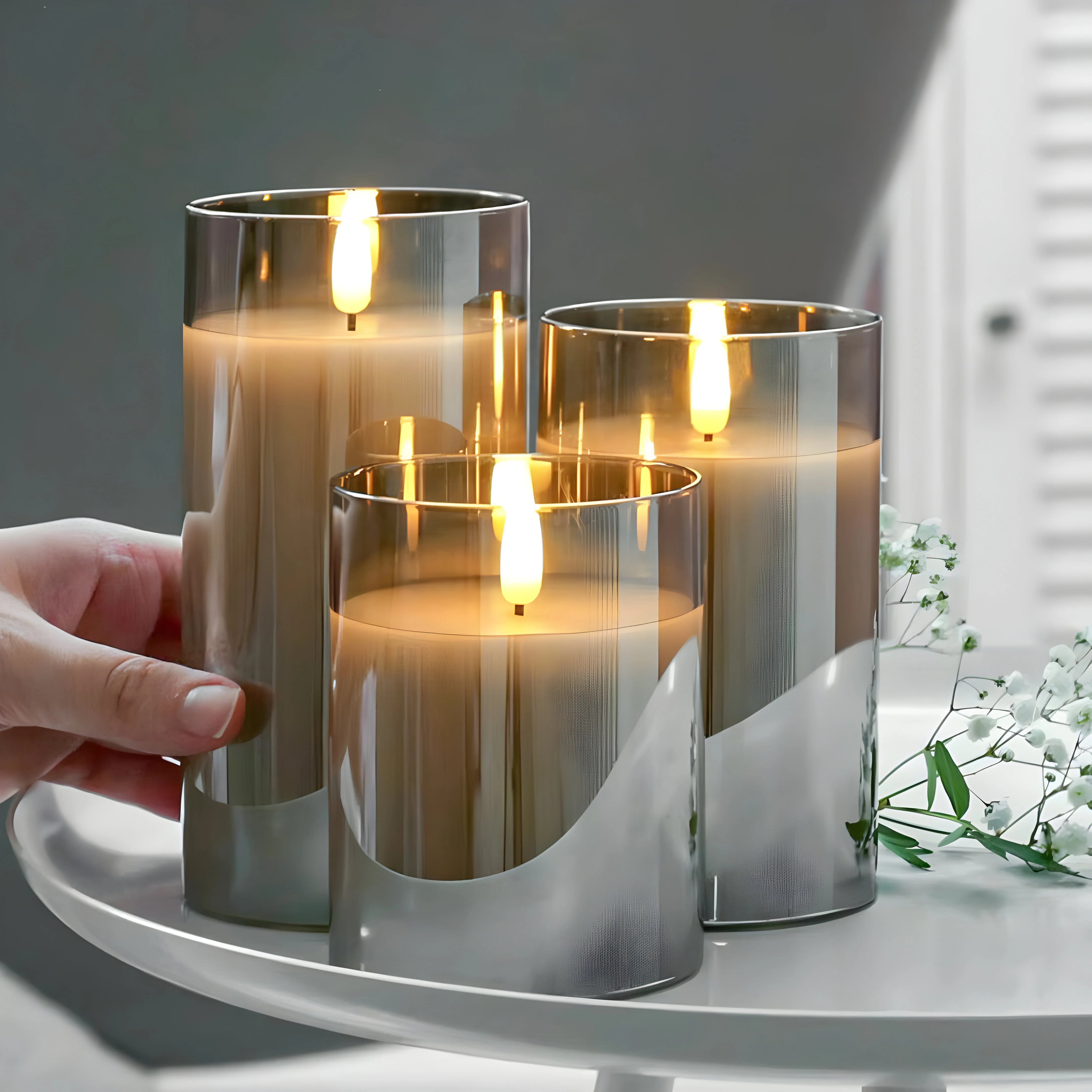 Flikkerende LED Waskaarslamp voor een Warme Sfeer – Vlamloze Verlichting 2