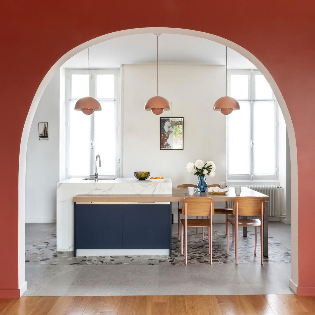 Hanglamp met Geometrische Hemisferische Tint – Stijlvolle Woonkamer Eettafel Lamp voor Binnen 2