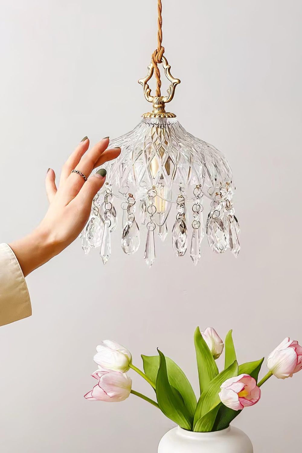 Hanglamp met Glazen Kap en Vintage Ontwerp voor Woonkamer en Eettafel – Sfeervolle Binnenverlichting 3