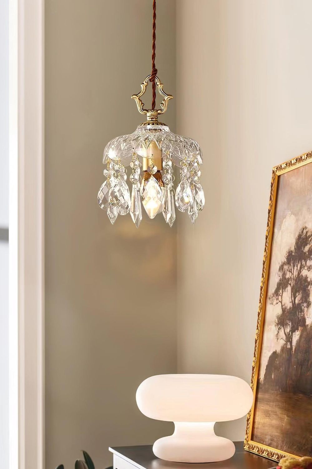 Hanglamp met Glazen Kap en Vintage Ontwerp voor Woonkamer en Eettafel – Sfeervolle Binnenverlichting 5