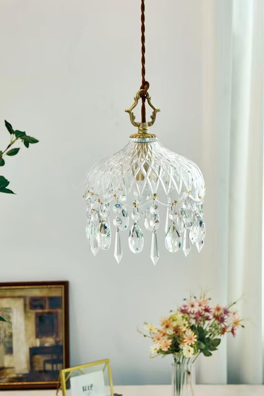 Hanglamp met Glazen Kap en Vintage Ontwerp voor Woonkamer en Eettafel – Sfeervolle Binnenverlichting 6