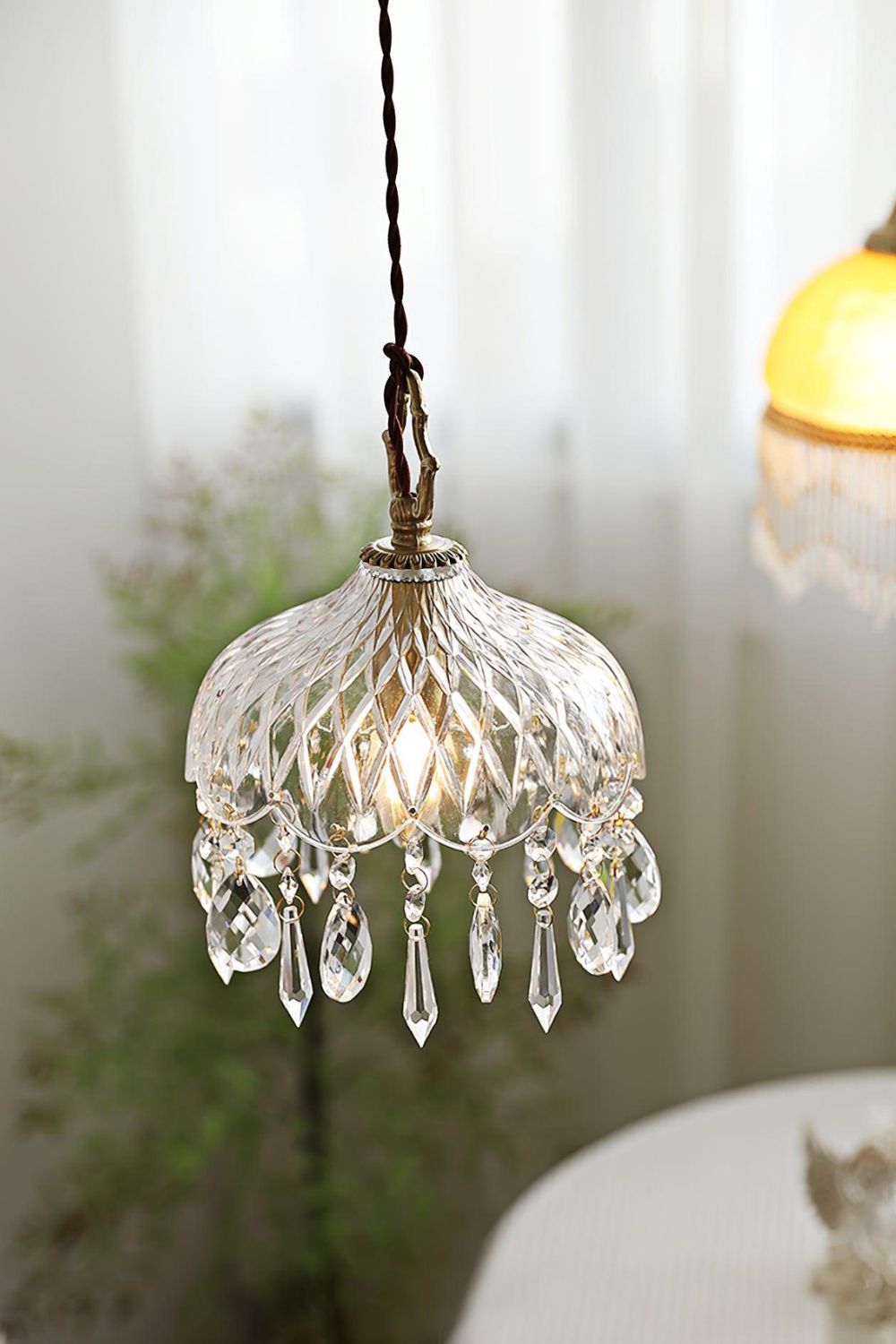 Hanglamp met Glazen Kap en Vintage Ontwerp voor Woonkamer en Eettafel – Sfeervolle Binnenverlichting 8