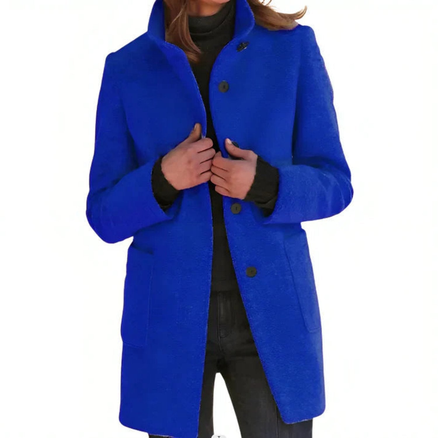 Heren Winterjas met Monochroom Patroon en Lange Mouwen 1