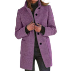 Heren Winterjas met Monochroom Patroon en Lange Mouwen 2