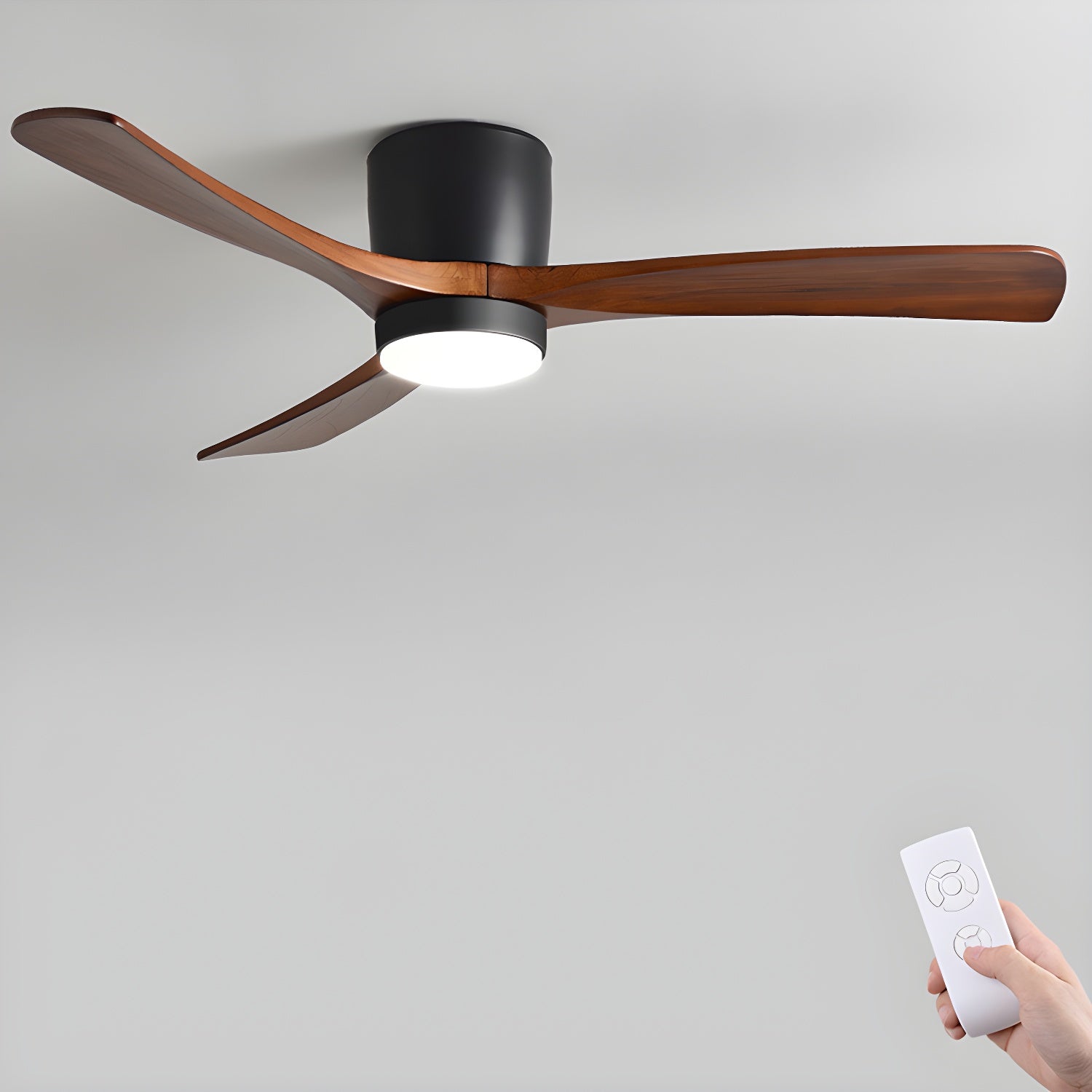 Houten Plafondventilator met Verlichting en Afstandsbediening – 42 en 48 Maten 0