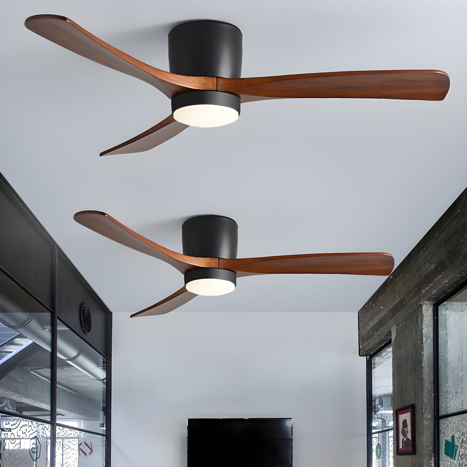 Houten Plafondventilator met Verlichting en Afstandsbediening – 42 en 48 Maten 3