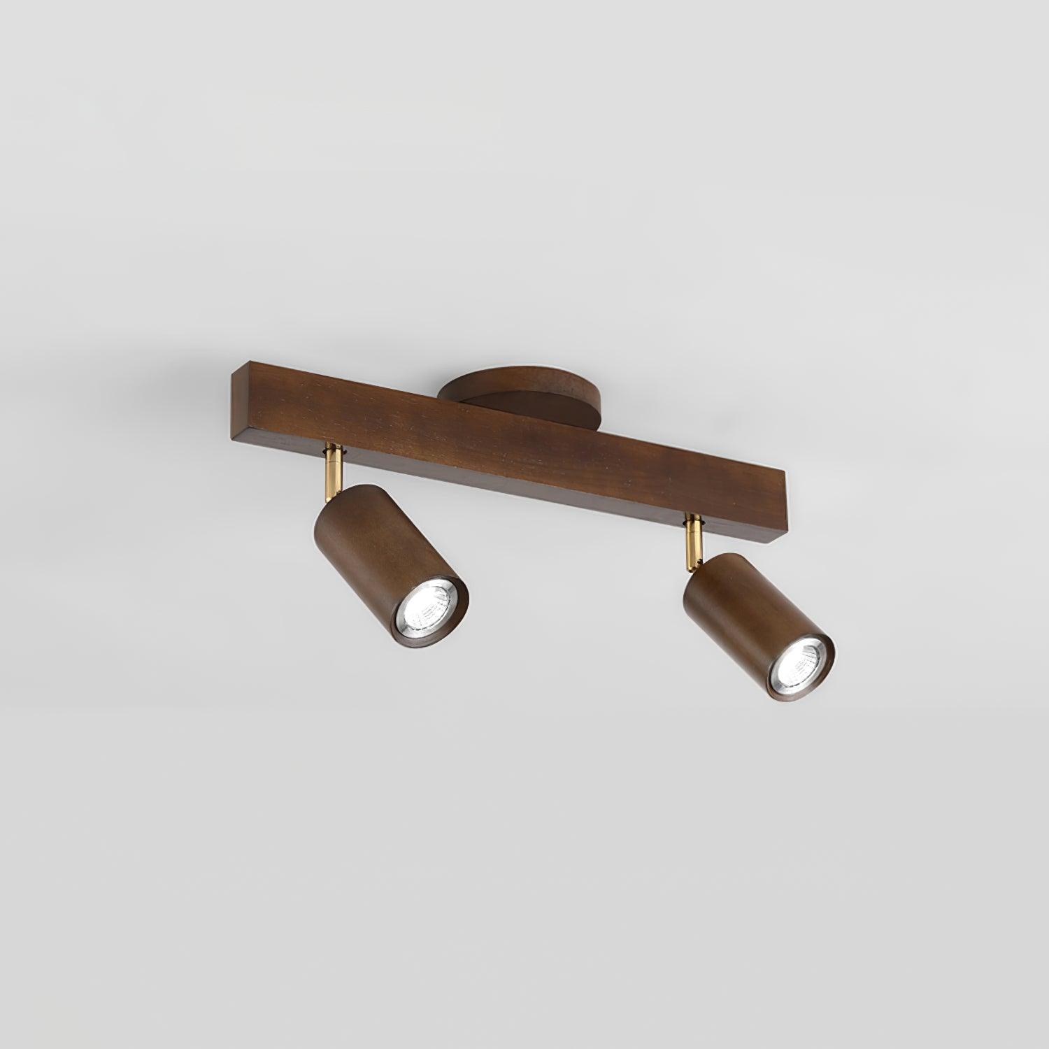 Houten Spoorverlichting met LED - Modern Ontwerp voor Woonkamer en Badkamer, Warm Wit Licht 0