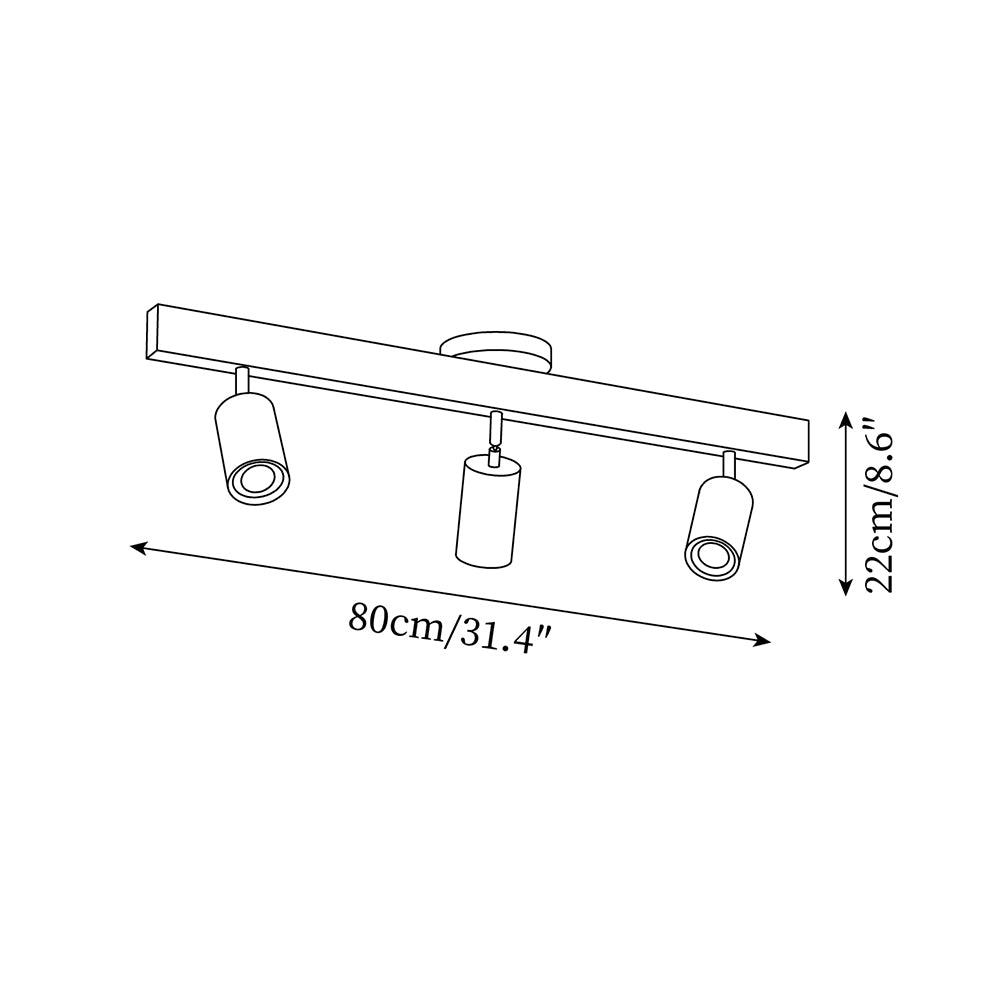 Houten Spoorverlichting met LED - Modern Ontwerp voor Woonkamer en Badkamer, Warm Wit Licht 6