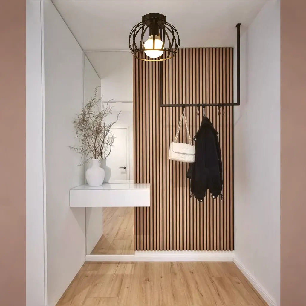 Industriële Plafondlamp Zwart met Gouden Accenten voor Slaapkamer en Gang 5