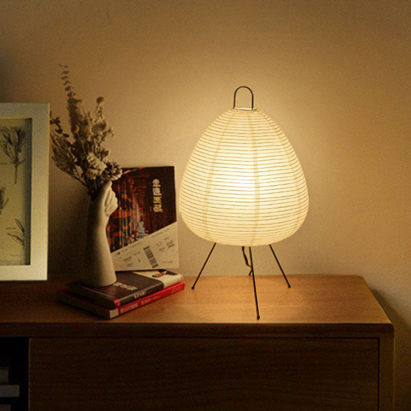 Japanse Papieren Tafellamp met Verstelbaar IJzeren Statief – Retro Stijl voor Slaapkamer en Woonkamer 2