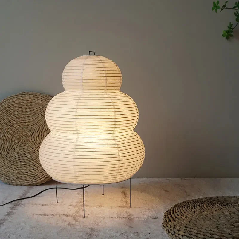 Japanse Papieren Tafellamp met Verstelbaar IJzeren Statief – Retro Stijl voor Slaapkamer en Woonkamer 3