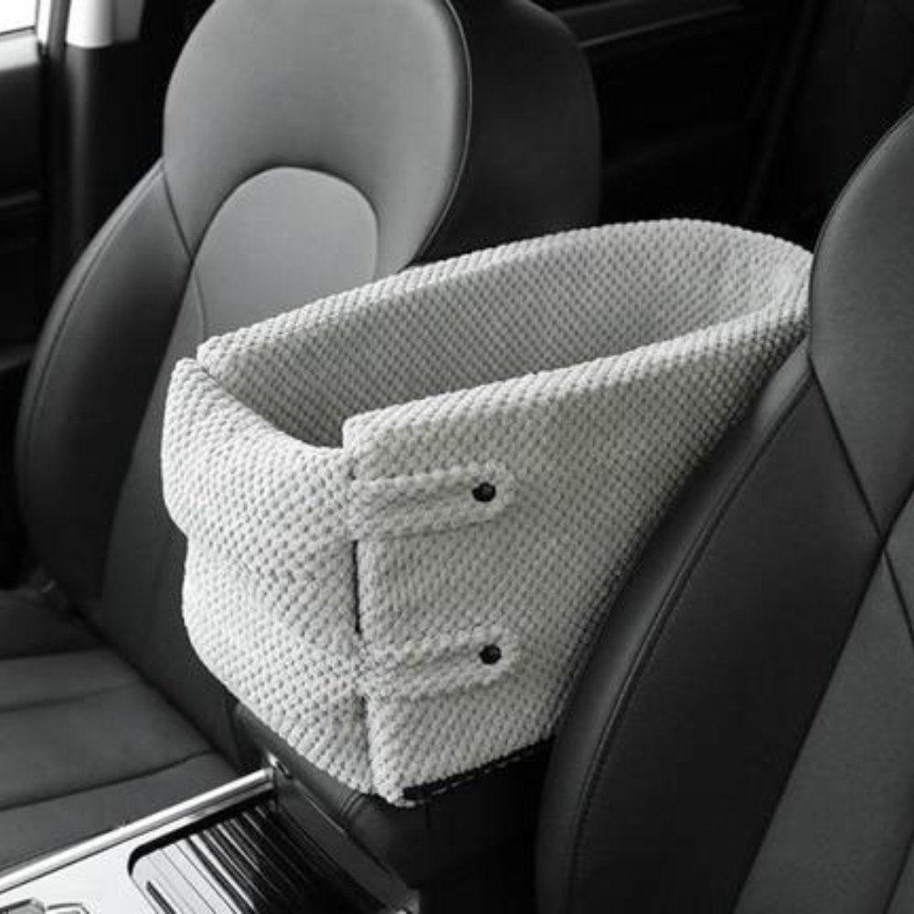 Kleine Hondenzitje voor Auto met Pluche Bekleding en Verstelbare Veiligheidsbanden 1