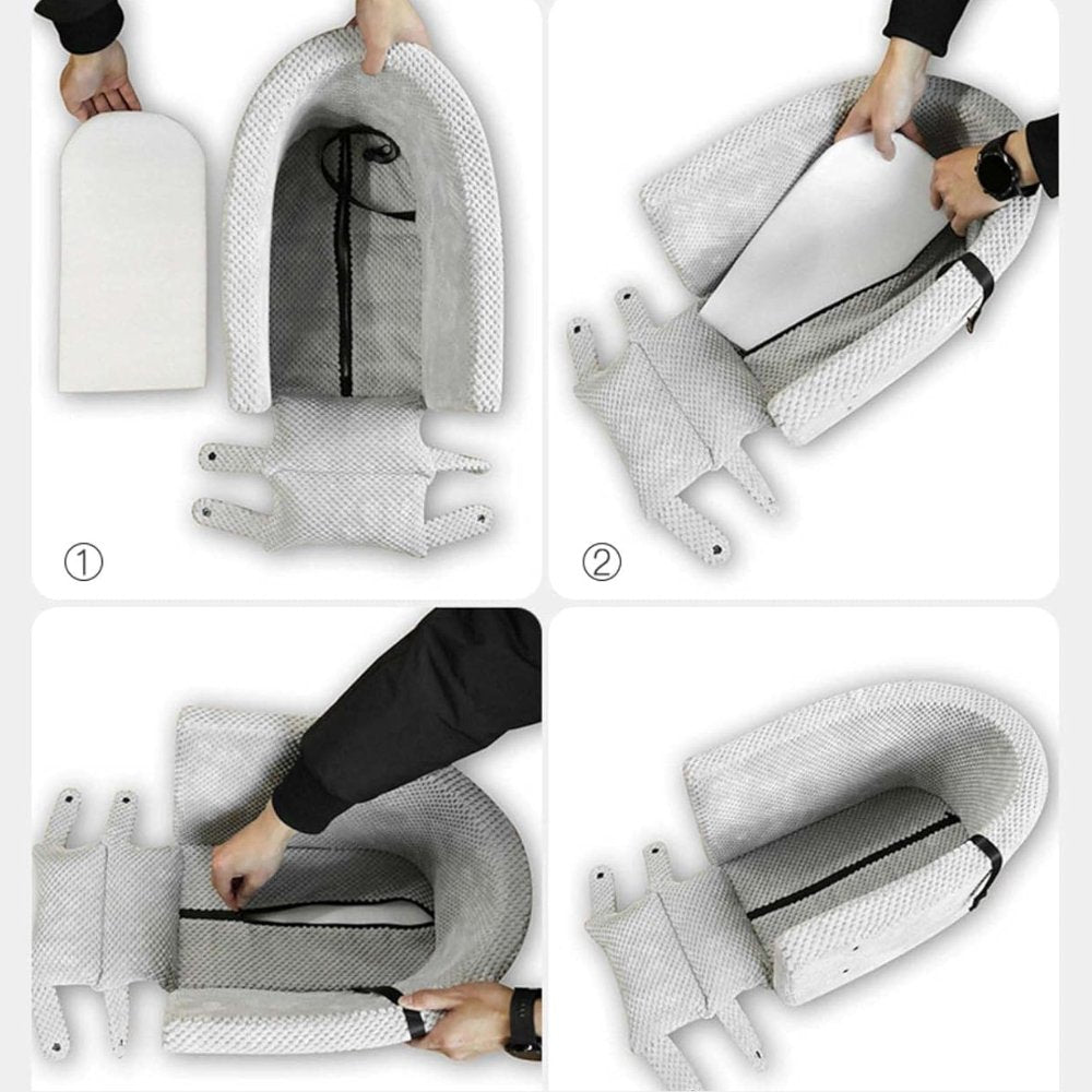 Kleine Hondenzitje voor Auto met Pluche Bekleding en Verstelbare Veiligheidsbanden 6