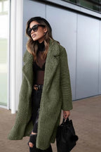 Lange Dames Jas van Teddy Fleece met Warme Voering voor de Winter 7