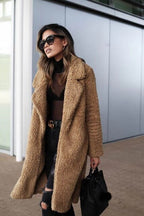 Lange Dames Jas van Teddy Fleece met Warme Voering voor de Winter 9
