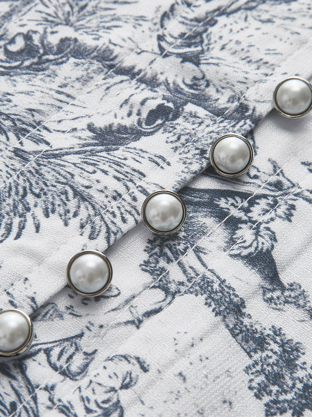 Korte Jurk Dames met Print en Knoopdetail Auralie