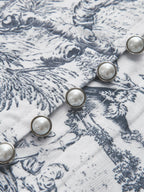 Korte Jurk Dames met Print en Knoopdetail Auralie