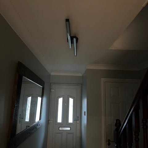Lange Zwarte LED Flush Mount Verlichting met Drie Kleurtemperaturen voor Ingang, Badkamer, Keuken 3