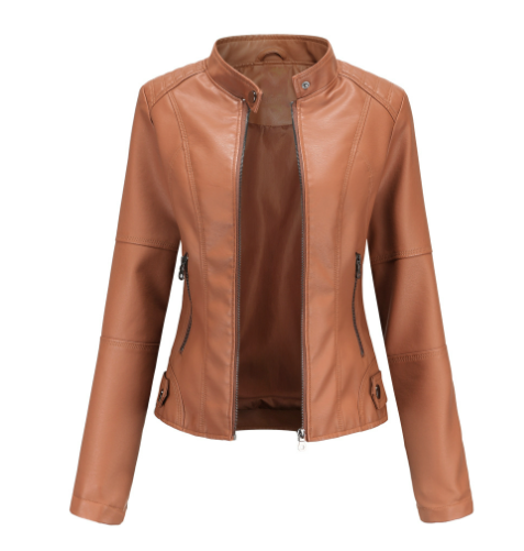 Leren Dames Jas met Figursneden Pasvorm en Tijdloos Design 2