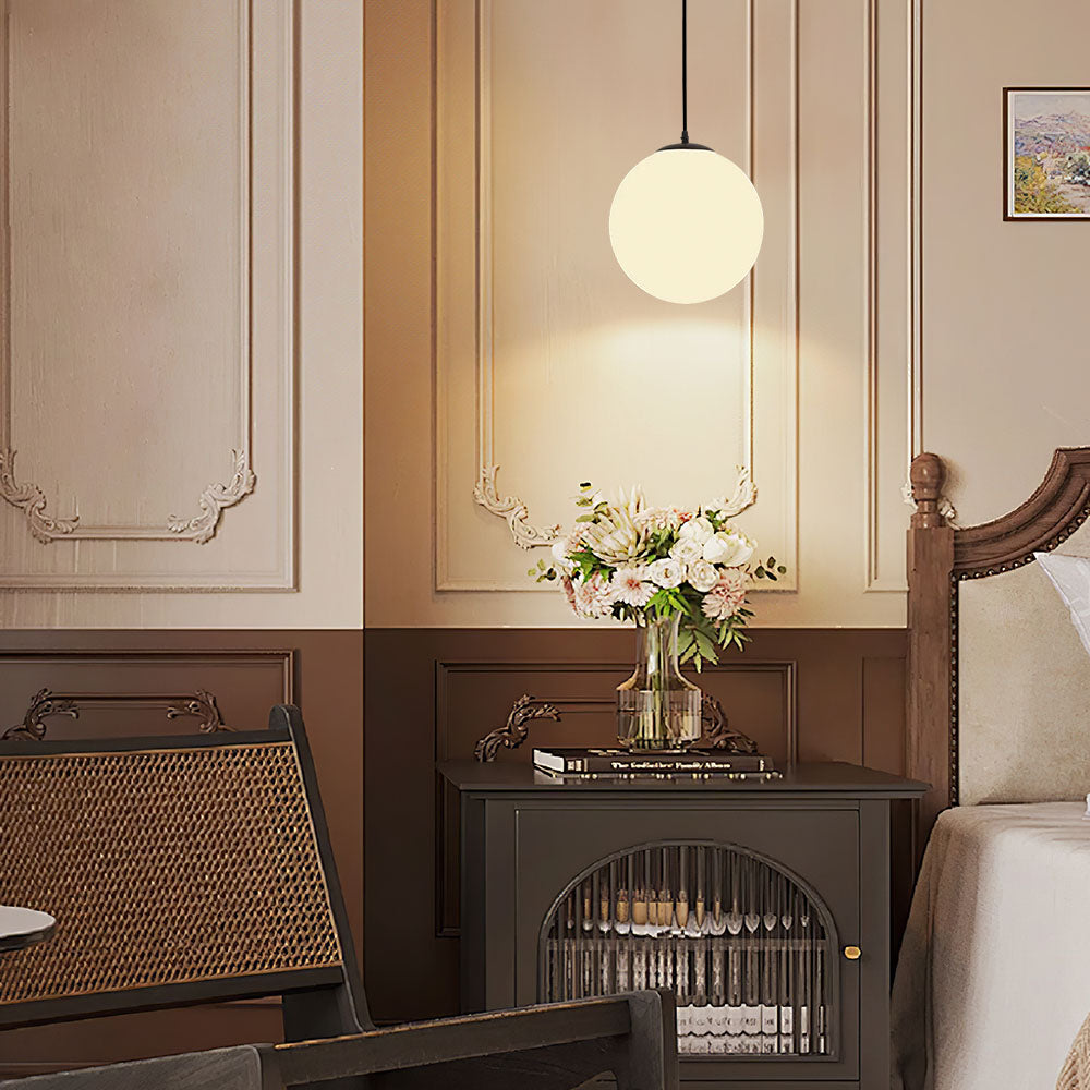 Minimalistische Glazen Hanglamp met Elegant Ontwerp en E27/E26 Lampvoet 2