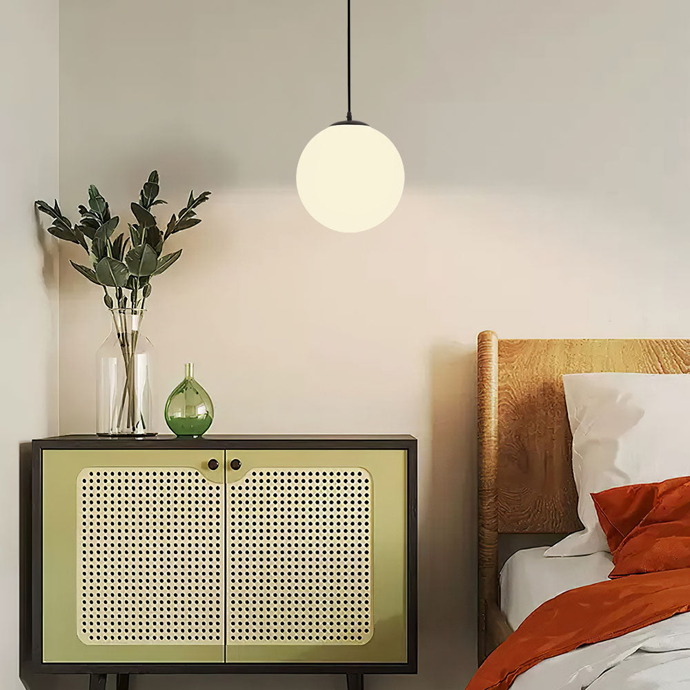 Minimalistische Glazen Hanglamp met Elegant Ontwerp en E27/E26 Lampvoet 3