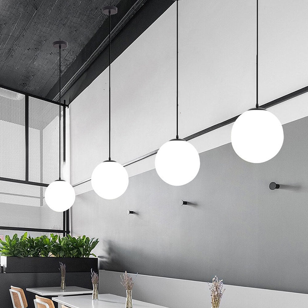 Minimalistische Glazen Hanglamp met Elegant Ontwerp en E27/E26 Lampvoet 7