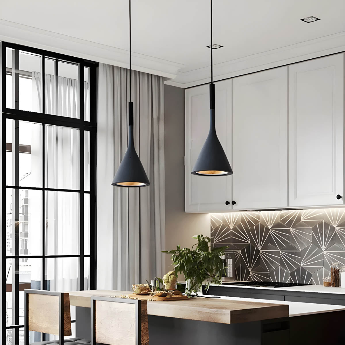 Minimalistische Hanglamp Zwart voor Eettafel en Woonkamer – Energiezuinige LED Verlichting 2